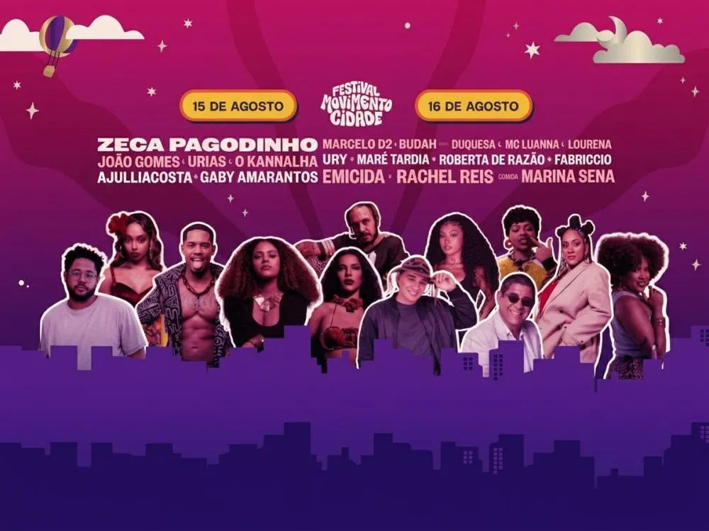 Festival Movimento Cidade toma conta da Prainha com Zeca Pagodinho, João Gomes e Emicida; confira guia completo