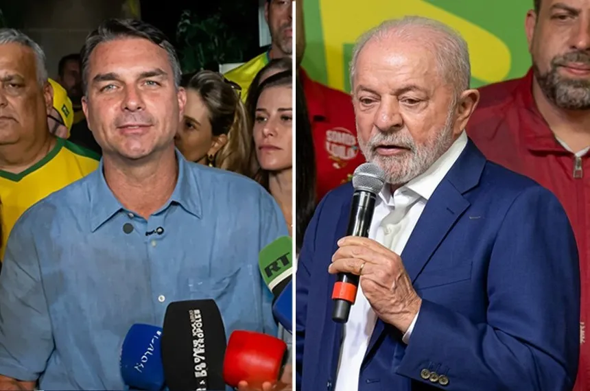 Flávio Bolsonaro e Lula disputarão o segundo turno da eleição presidencial